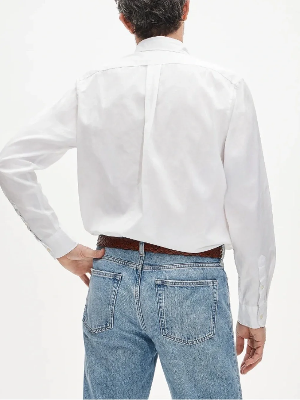 J crew white Poplin shirt with button-down collar